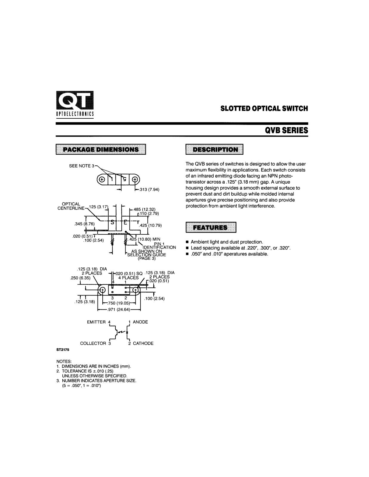 QT QVB11123, QVB11124, QVB11133, QVB11134, QVB11223 Datasheet