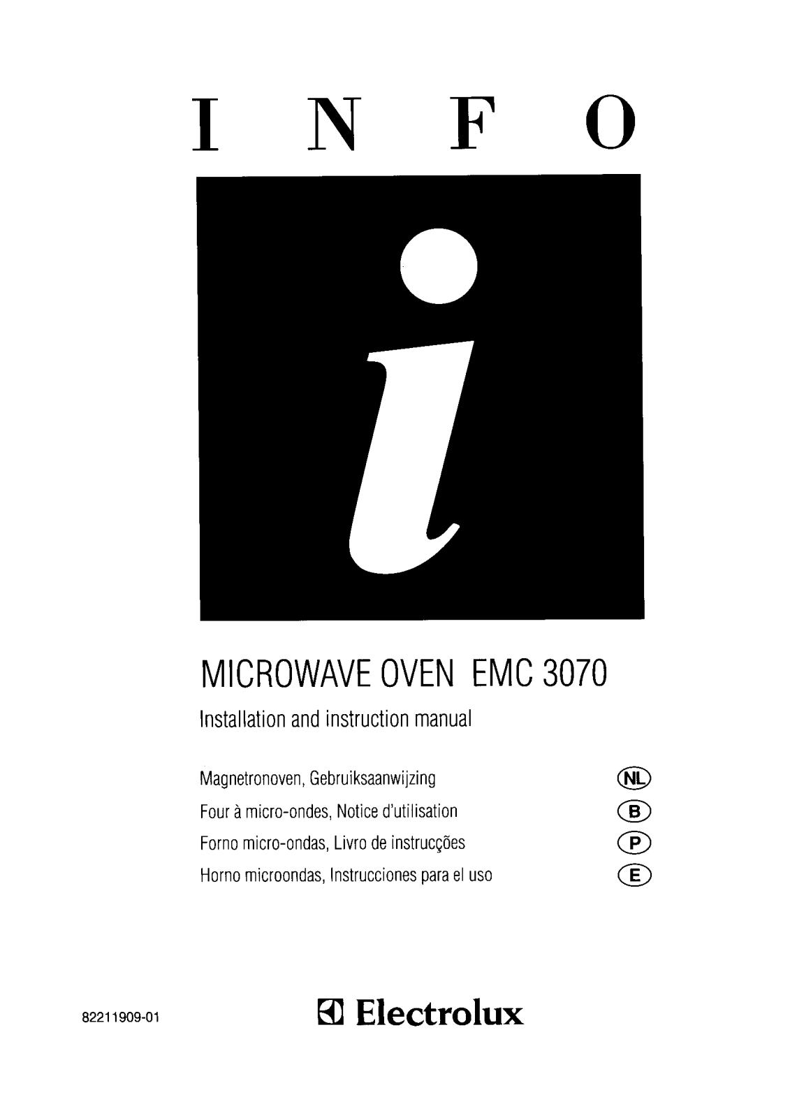 electrolux EMC 3070 Instructions Manual