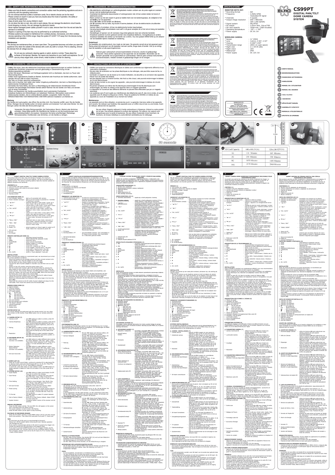 ELRO CS99PT User manual