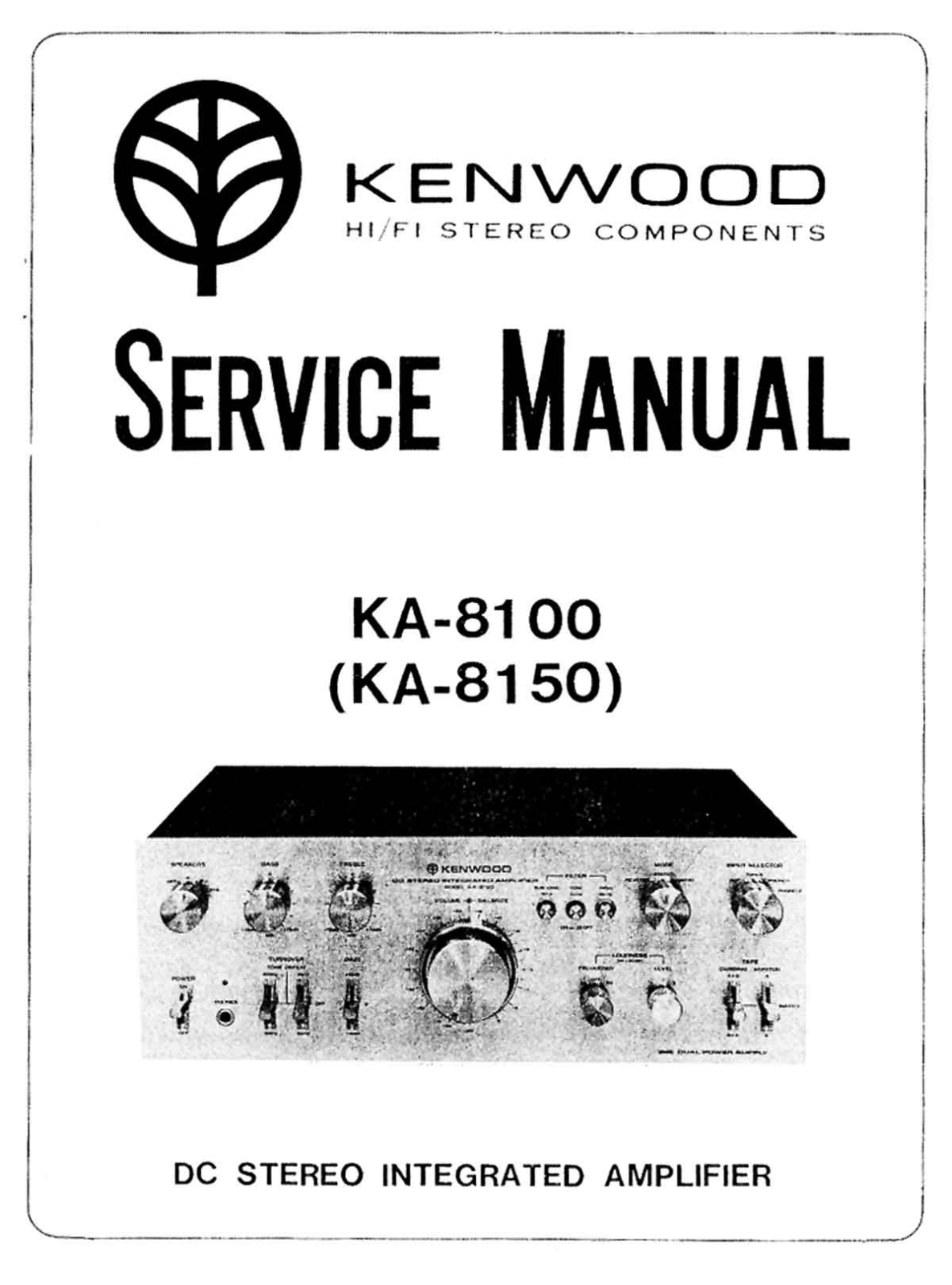 Kenwood KA 8150 Service Manual