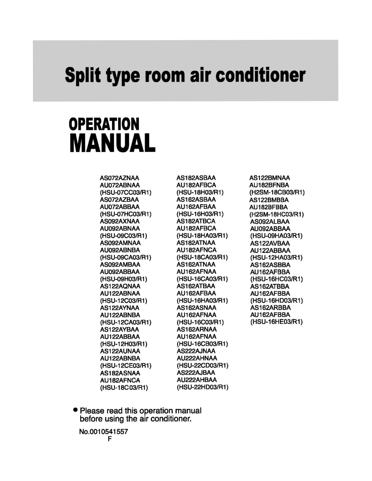 Haier HSU-12H03/R(DB) Air Conditioner user guide manual