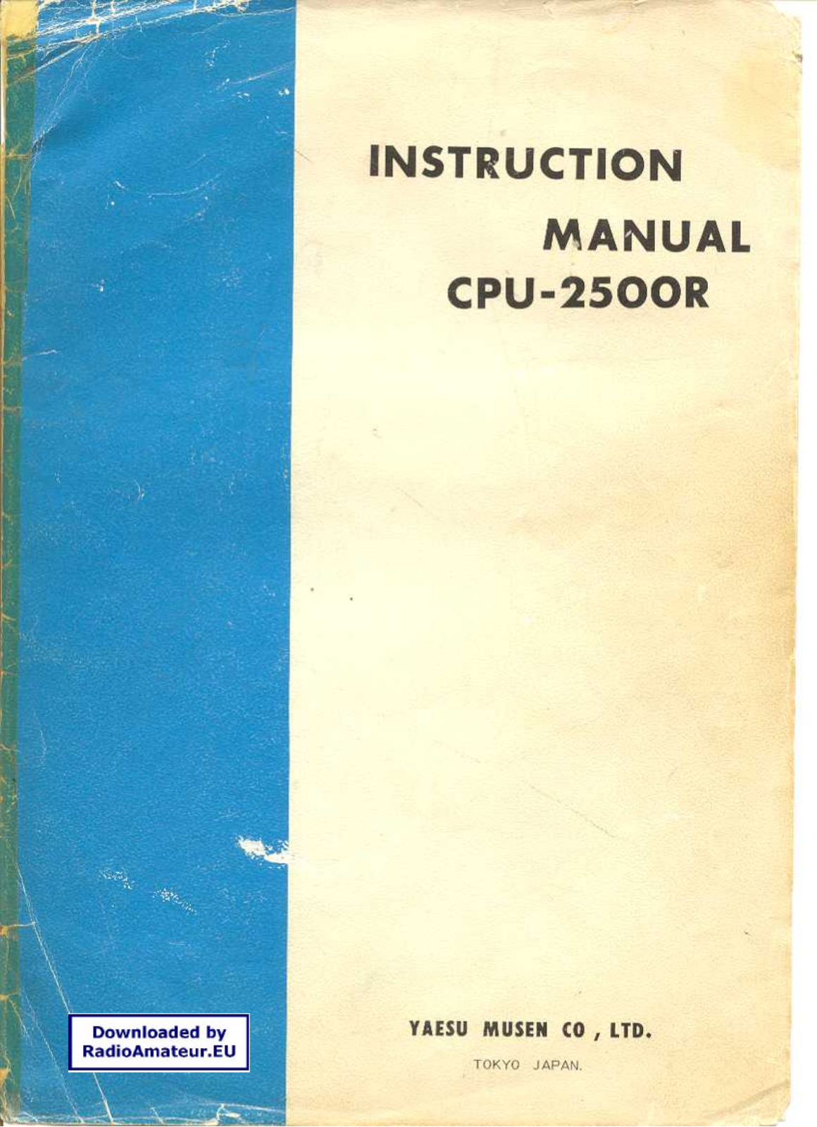 Yaesu CPU 2500R User Manual