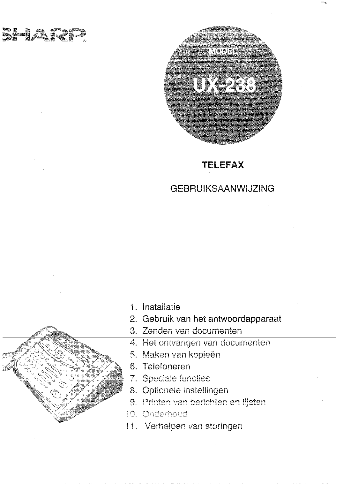 Sharp UX-238 User Manual