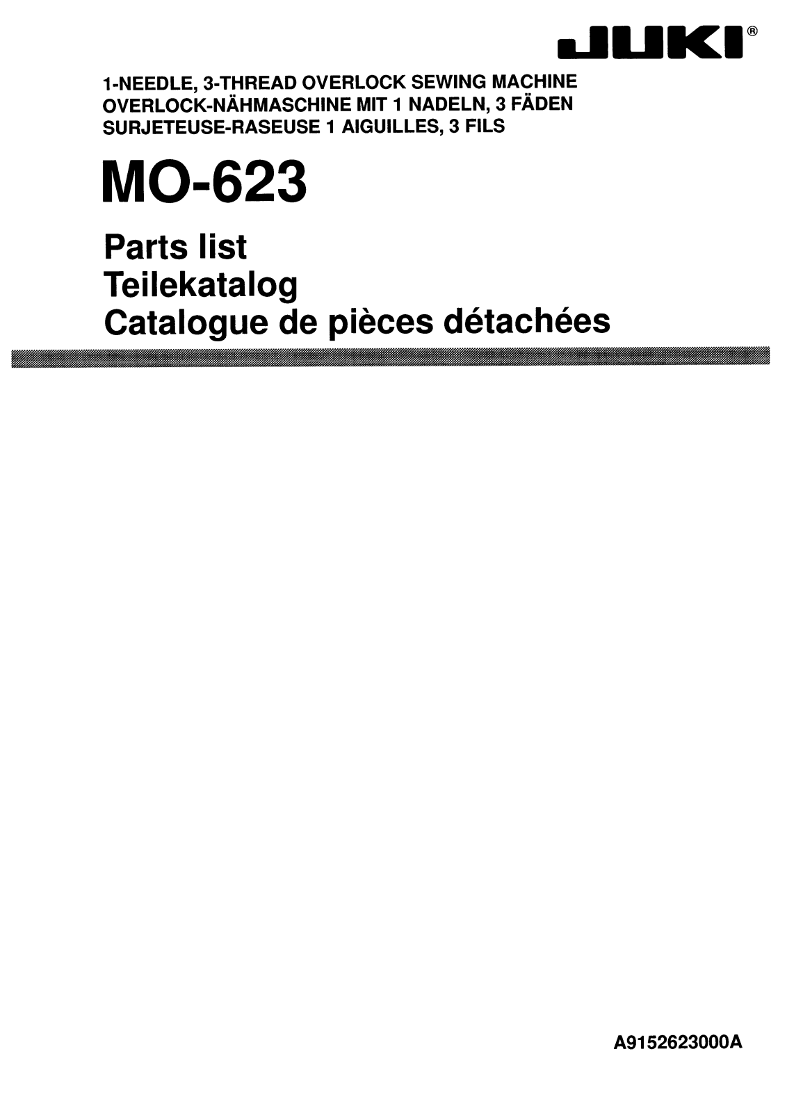 Juki MO623 User Manual