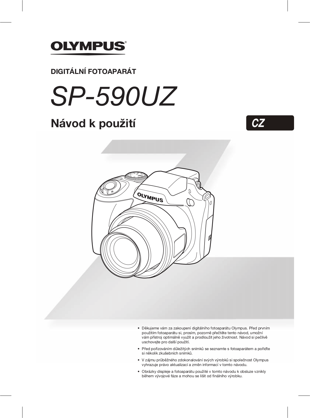 OLYMPUS SP-590UZ User Manual