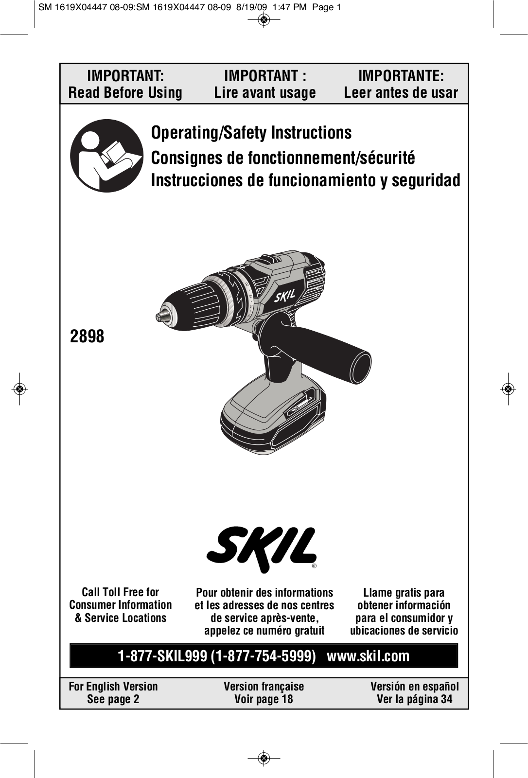 SKIL 2898 User Manual