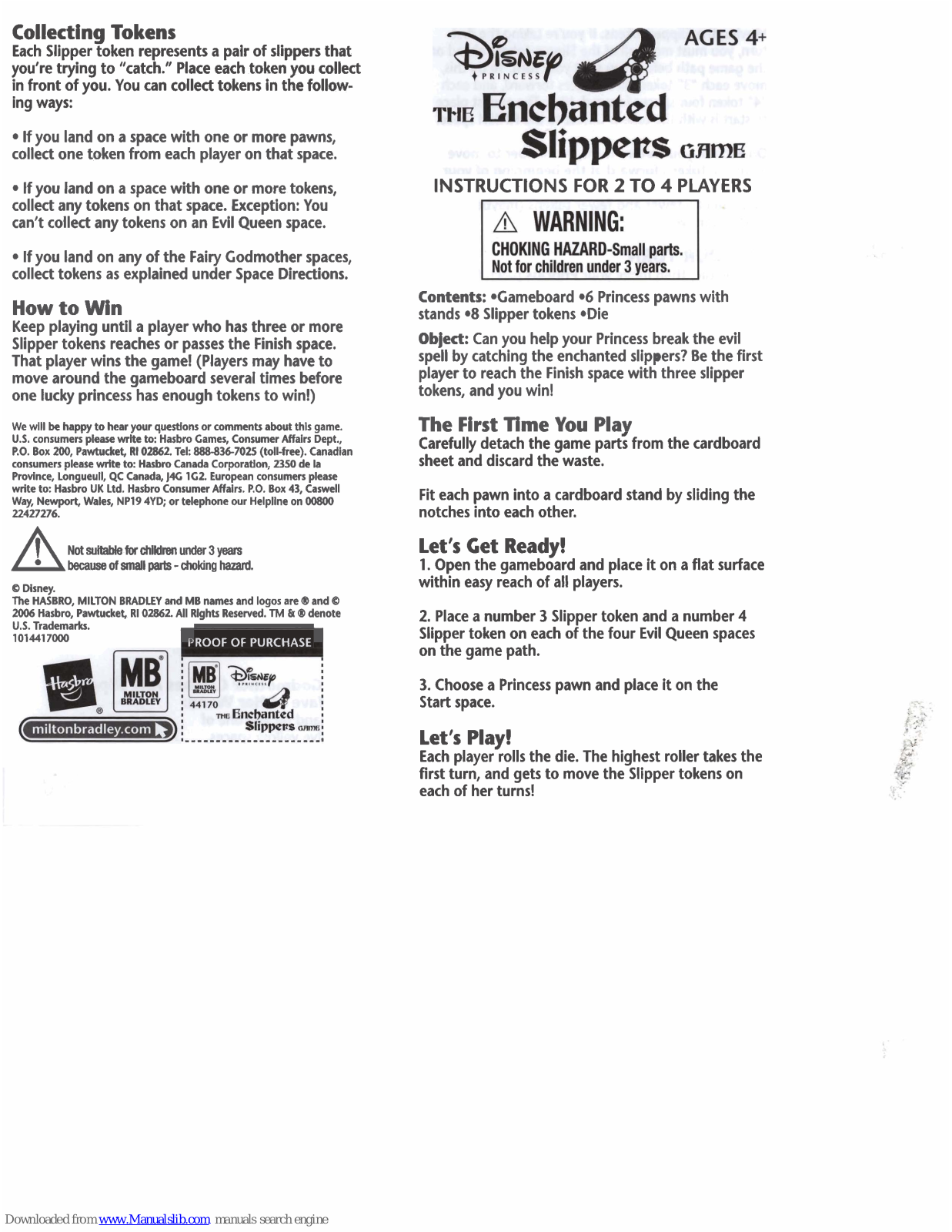 Hasbro 44170 Instructions Manual - ManualMachine.com