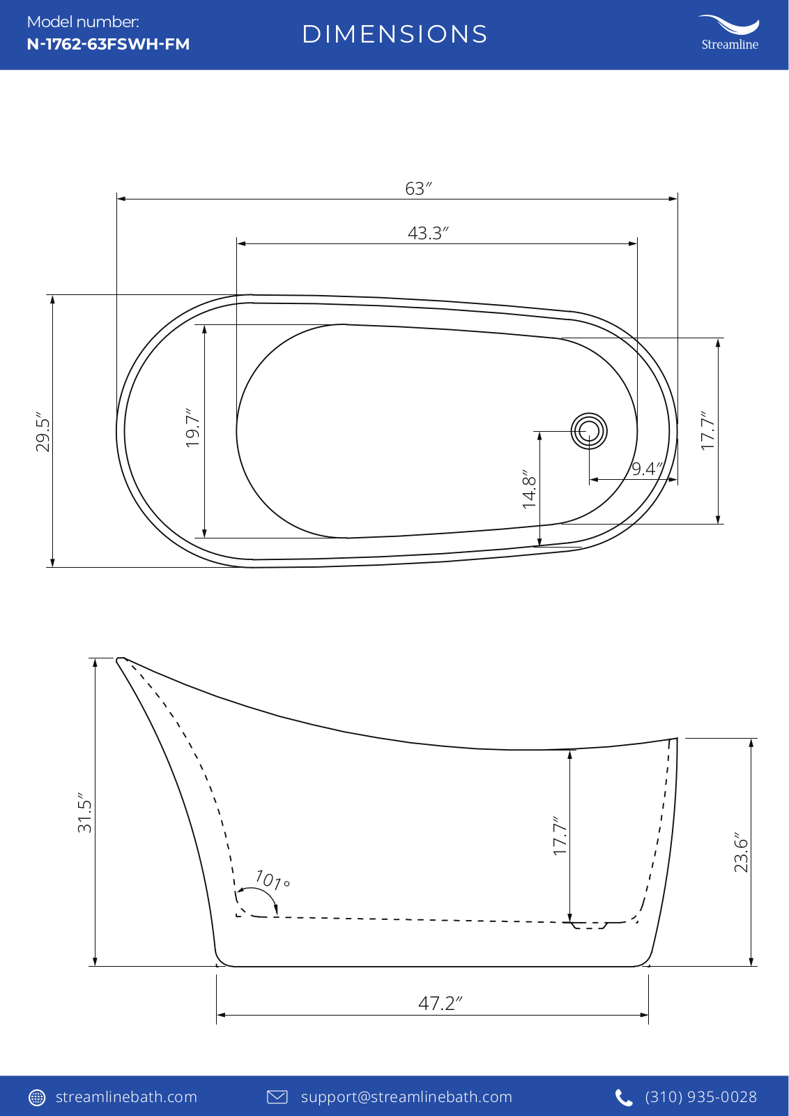 Streamline N176263FSWHFM Specifications