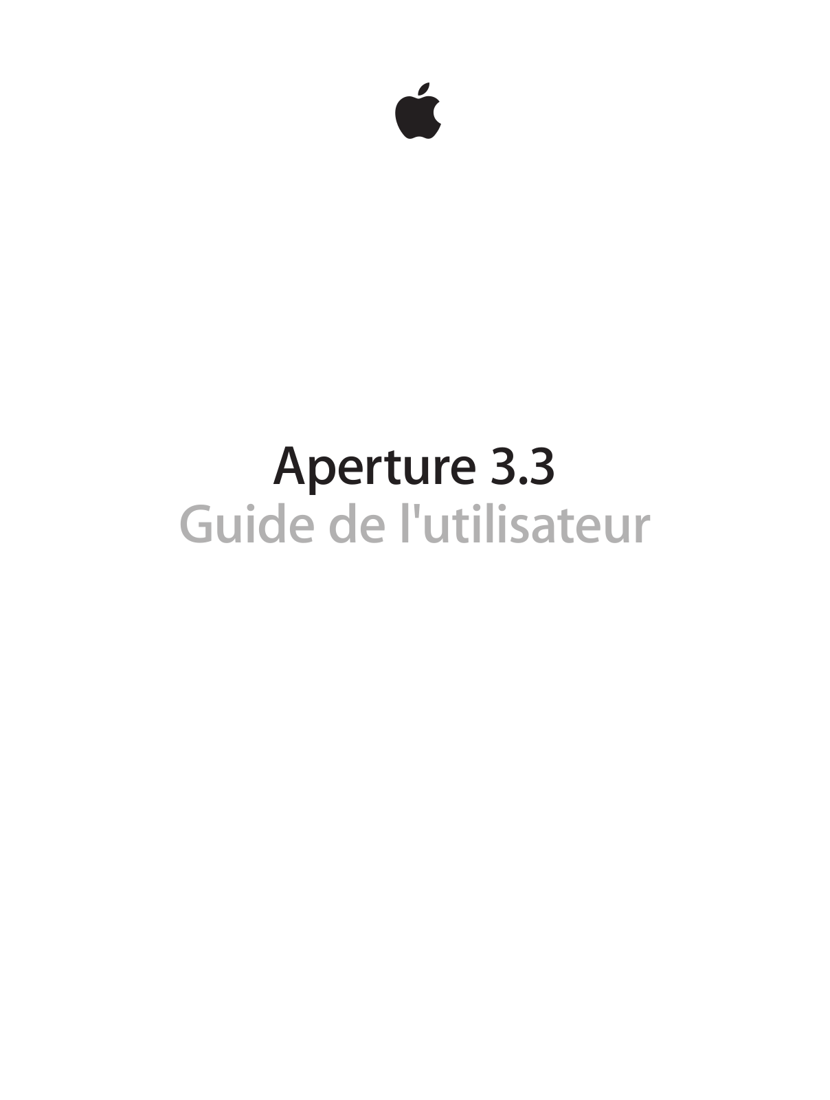 APPLE Aperture 3.3 User Manual