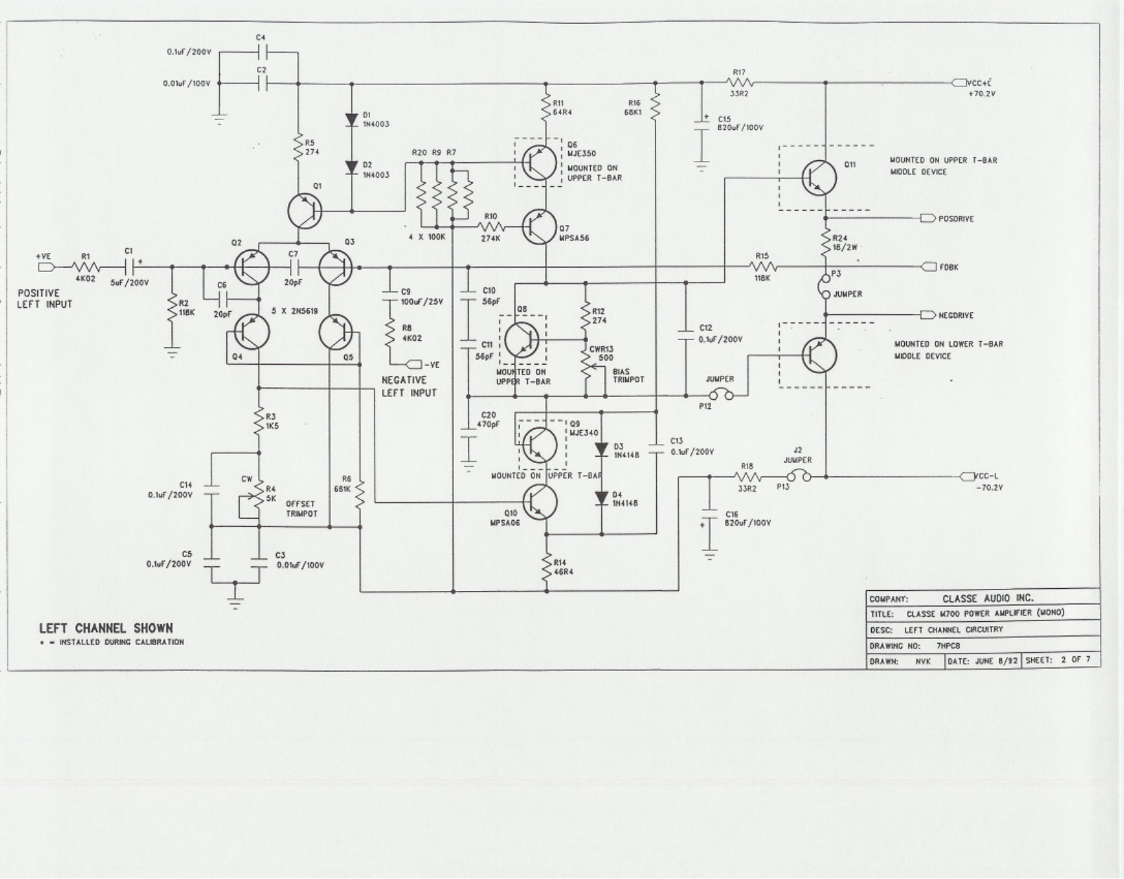 Classe m700 schematic