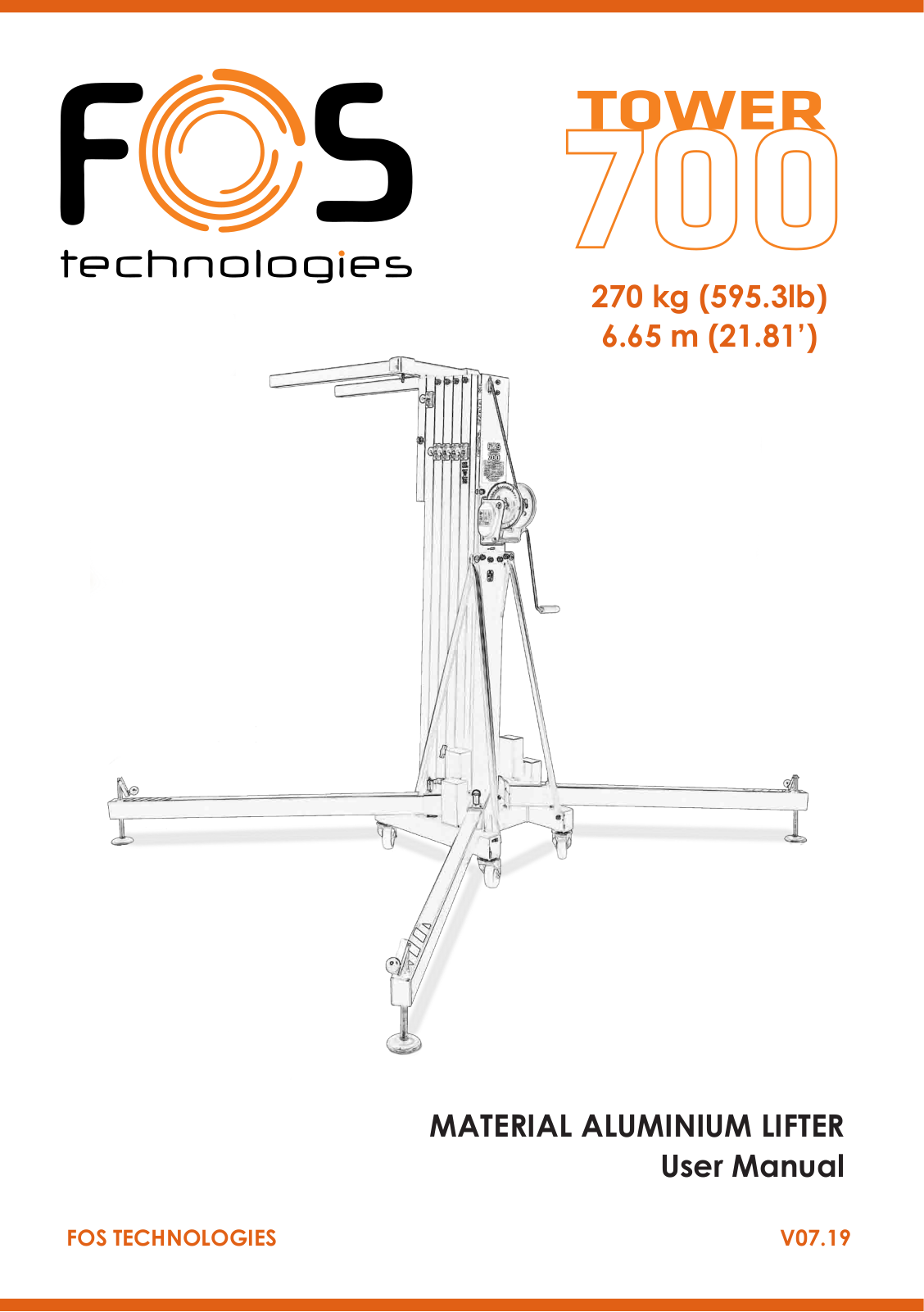 FOS Technologies TOWER 700 User Manual - ManualMachine.com
