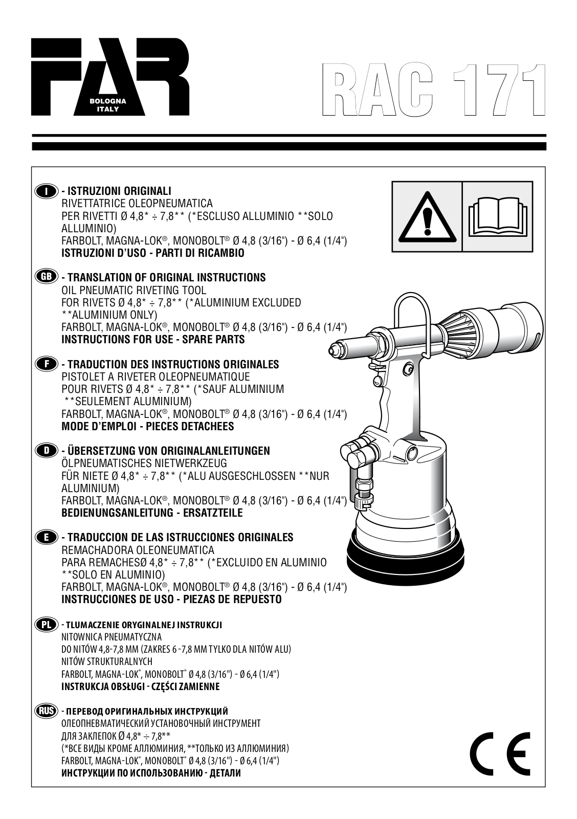 FAR RAC 171 Original Instructions Manual