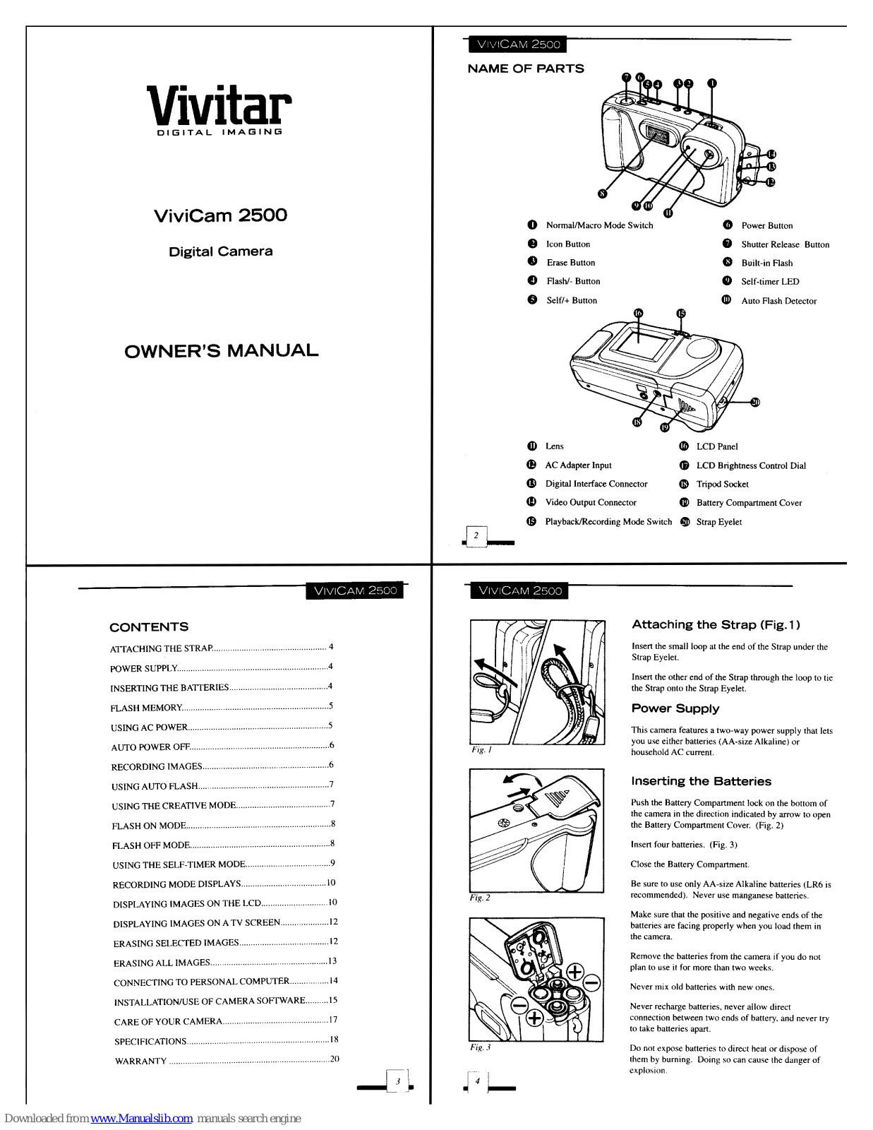 Vivitar Vivicam 2500 User Manual