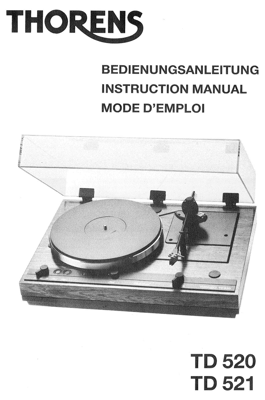 Thorens TD-520 Owners Manual