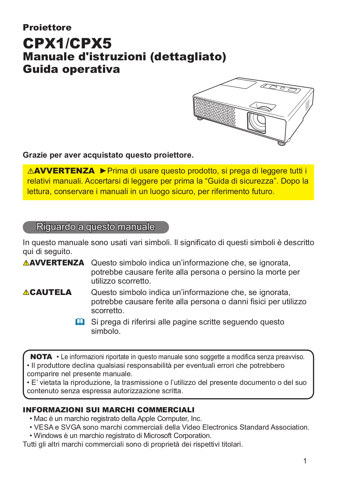 Hitachi CPX1WF User Manual