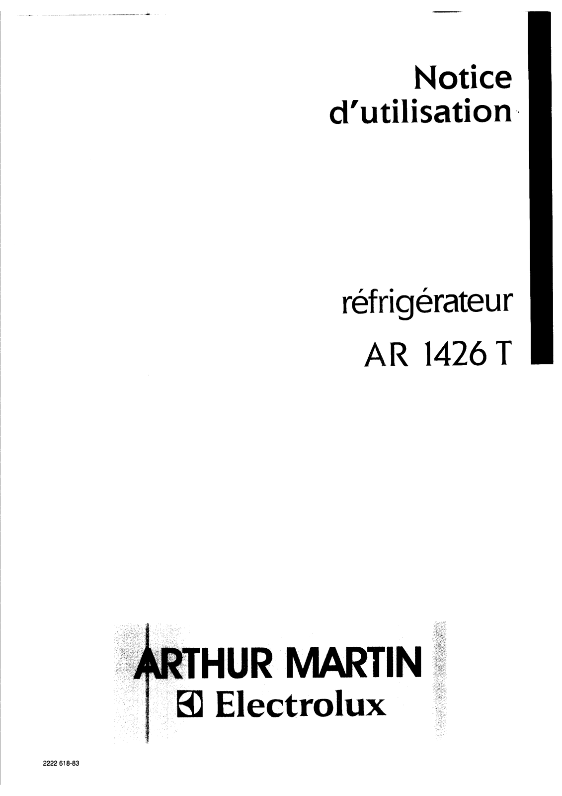 Arthur martin AR1426T User Manual