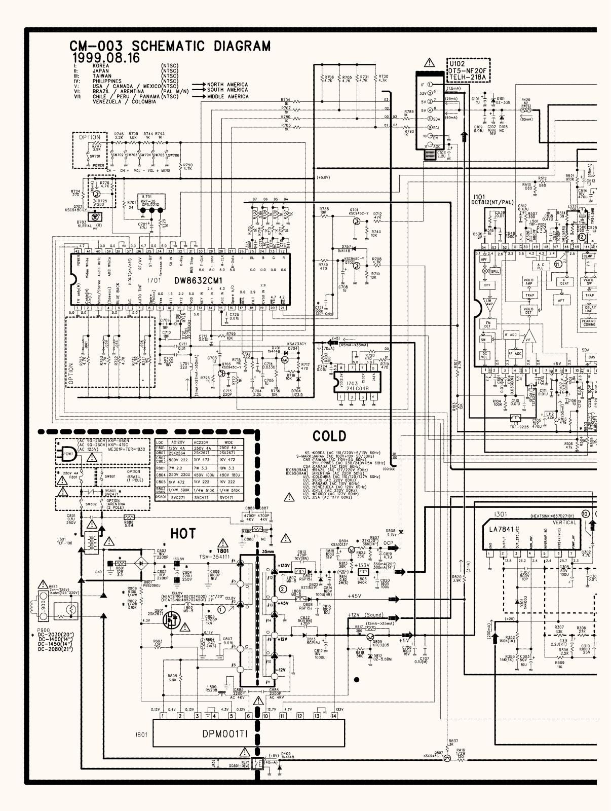 DAEWOO CM-003 Diagram