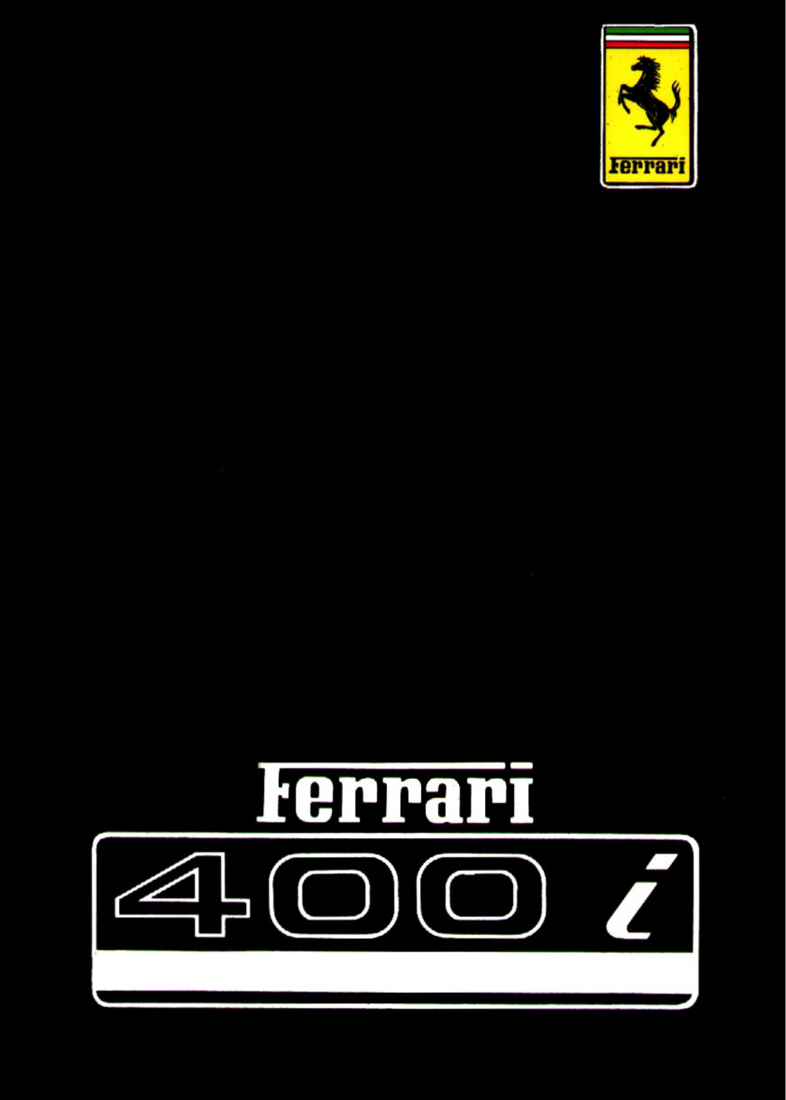 Ferrari 400 1979 User Manual