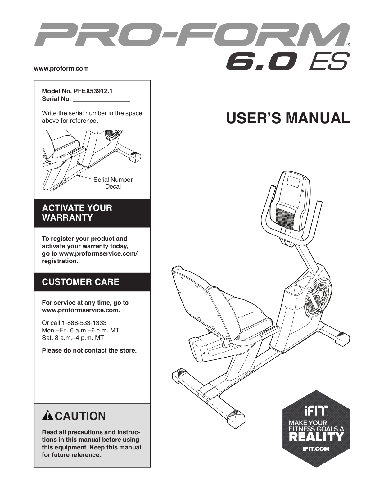 ProForm 60 ES Owner's Manual