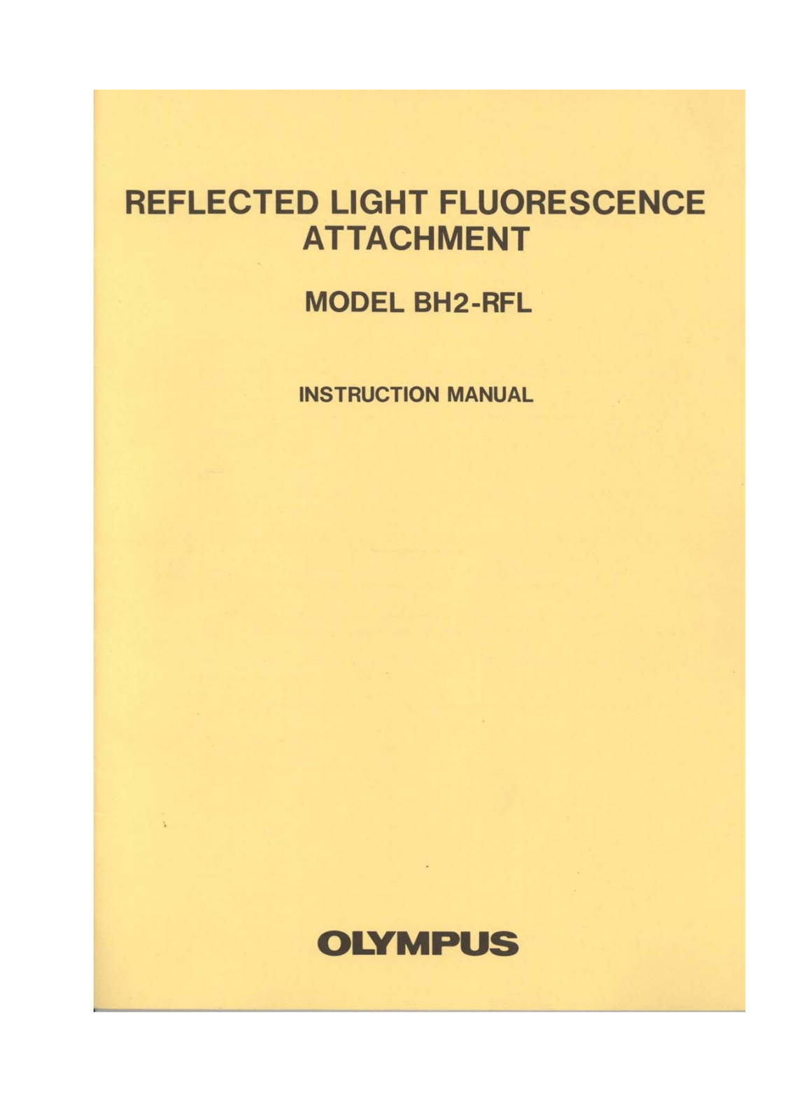 Olympus BH2-RFL User Manual