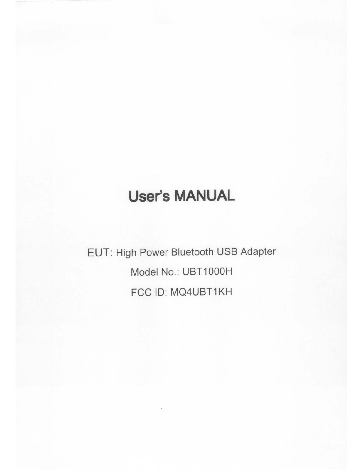 Abocom Systems UBT1KH User Manual