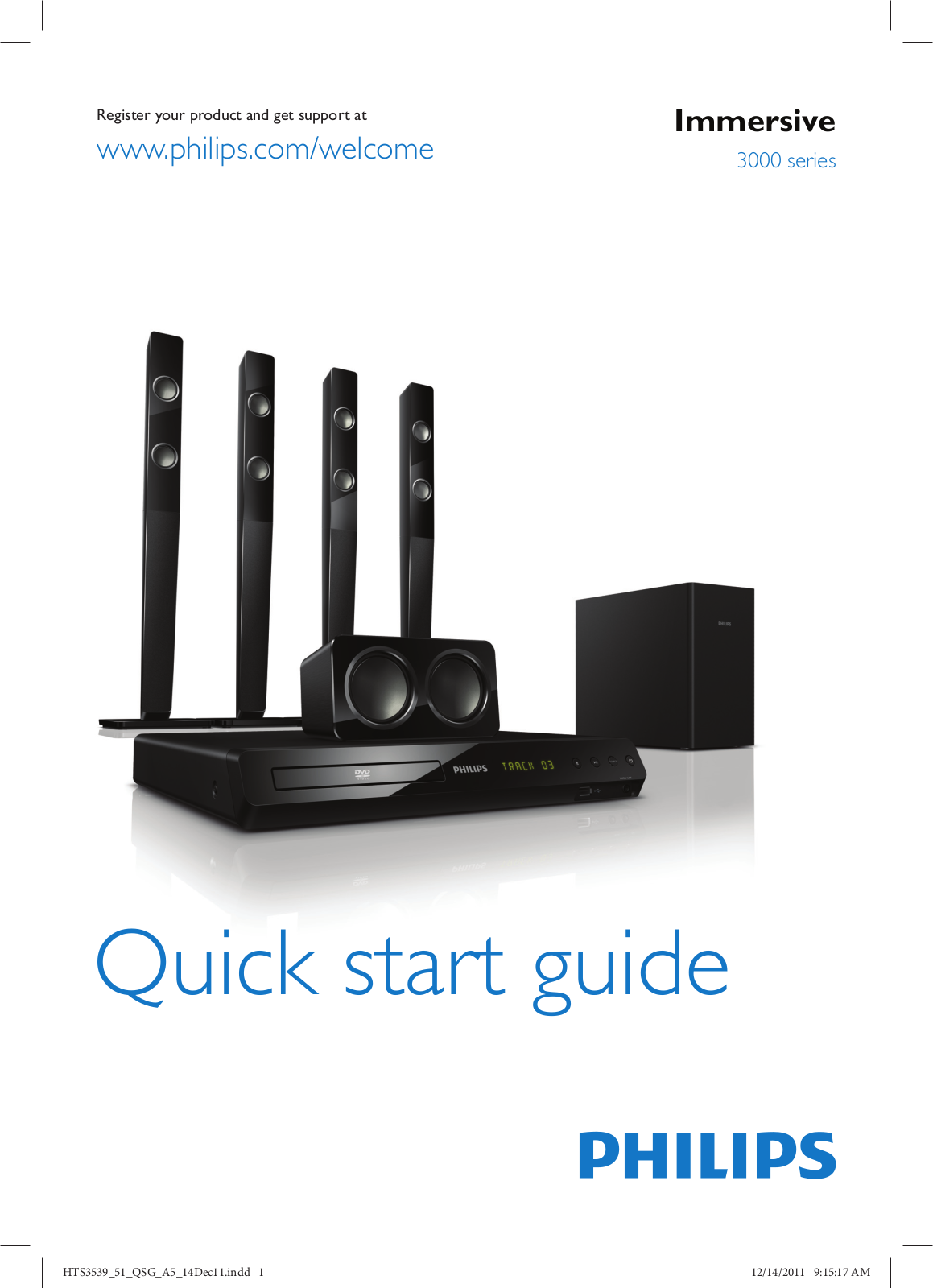 Philips HTS3539/51 Quick Start Guide - ManualMachine.com