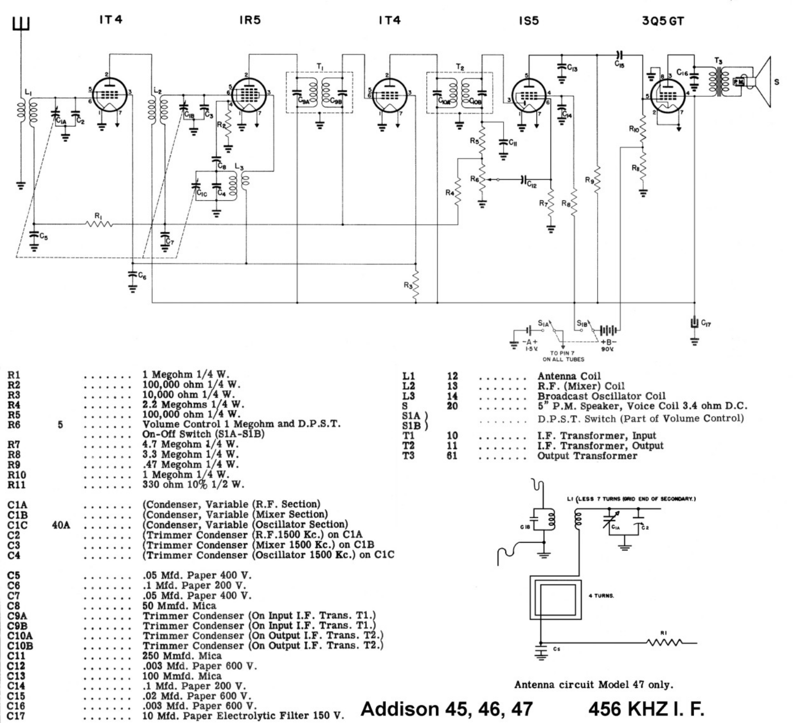 Addison 45, 46, 47 schematic