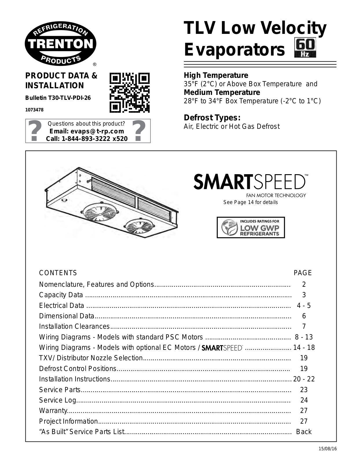 Trenton TLV 060 HE Installation  Manual