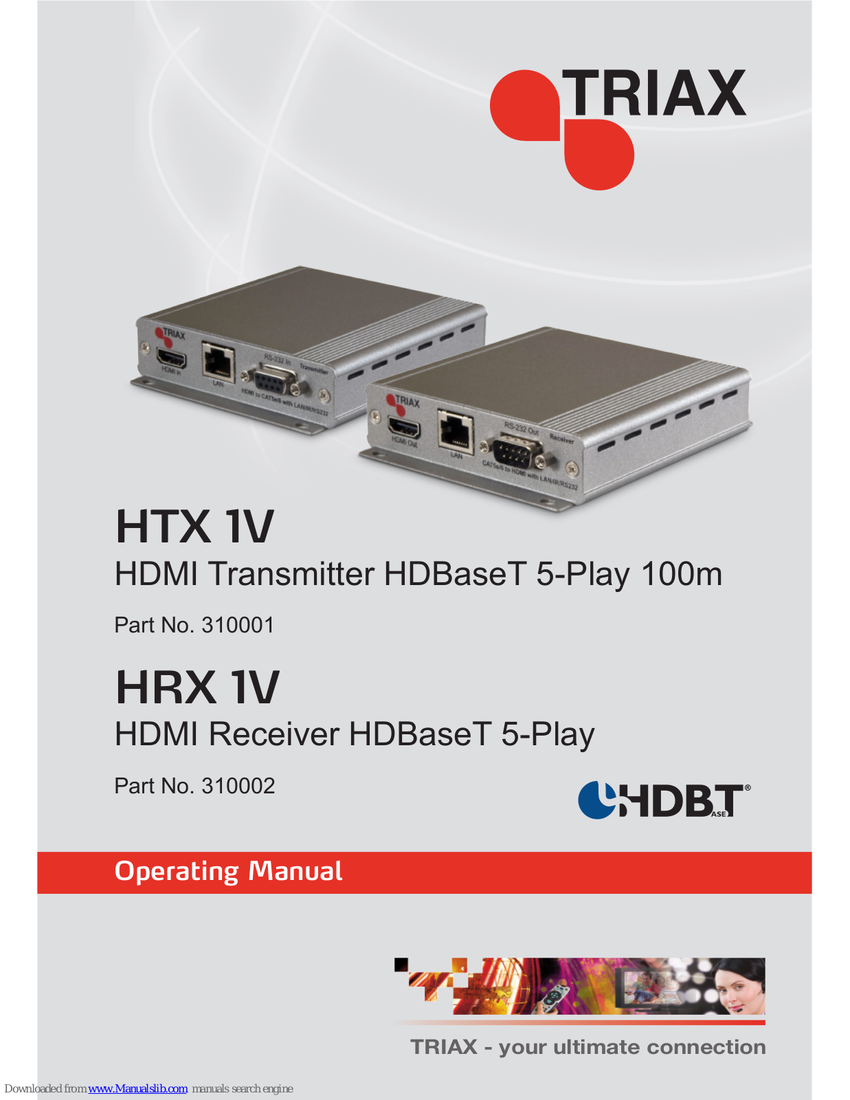 Triax HTX 1V, HRX 1V Operating Manual