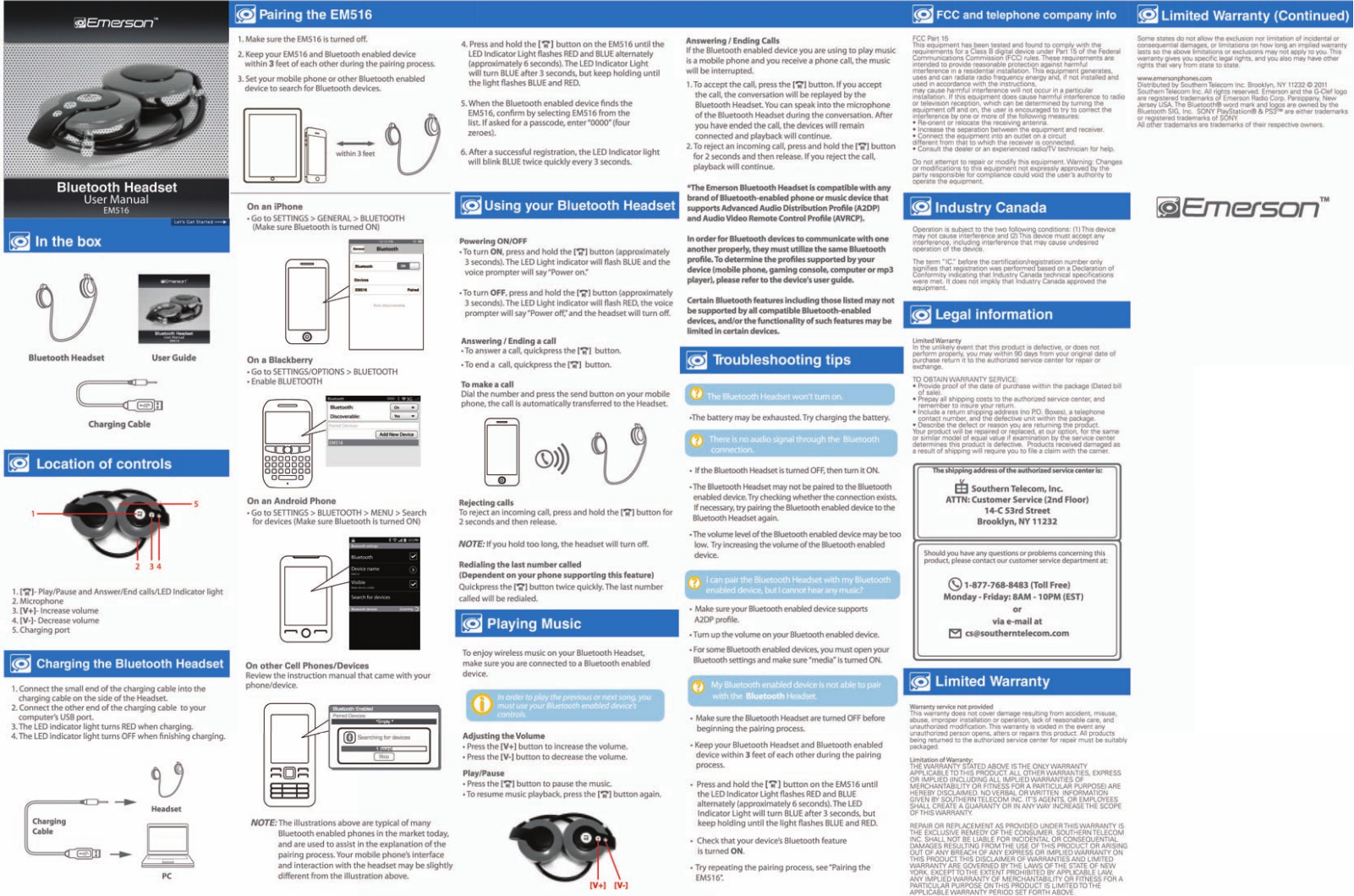 Emerson EM516 User Manual