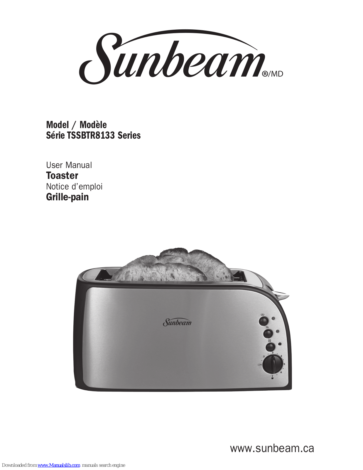 Sunbeam TSSBTR8133 Series User Manual