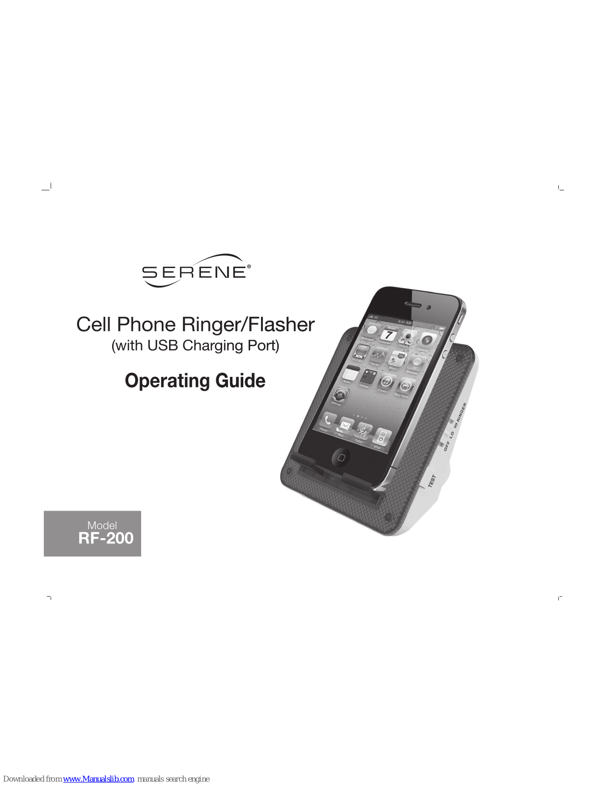 Serene RF-200 Operating Manual - ManualMachine.com