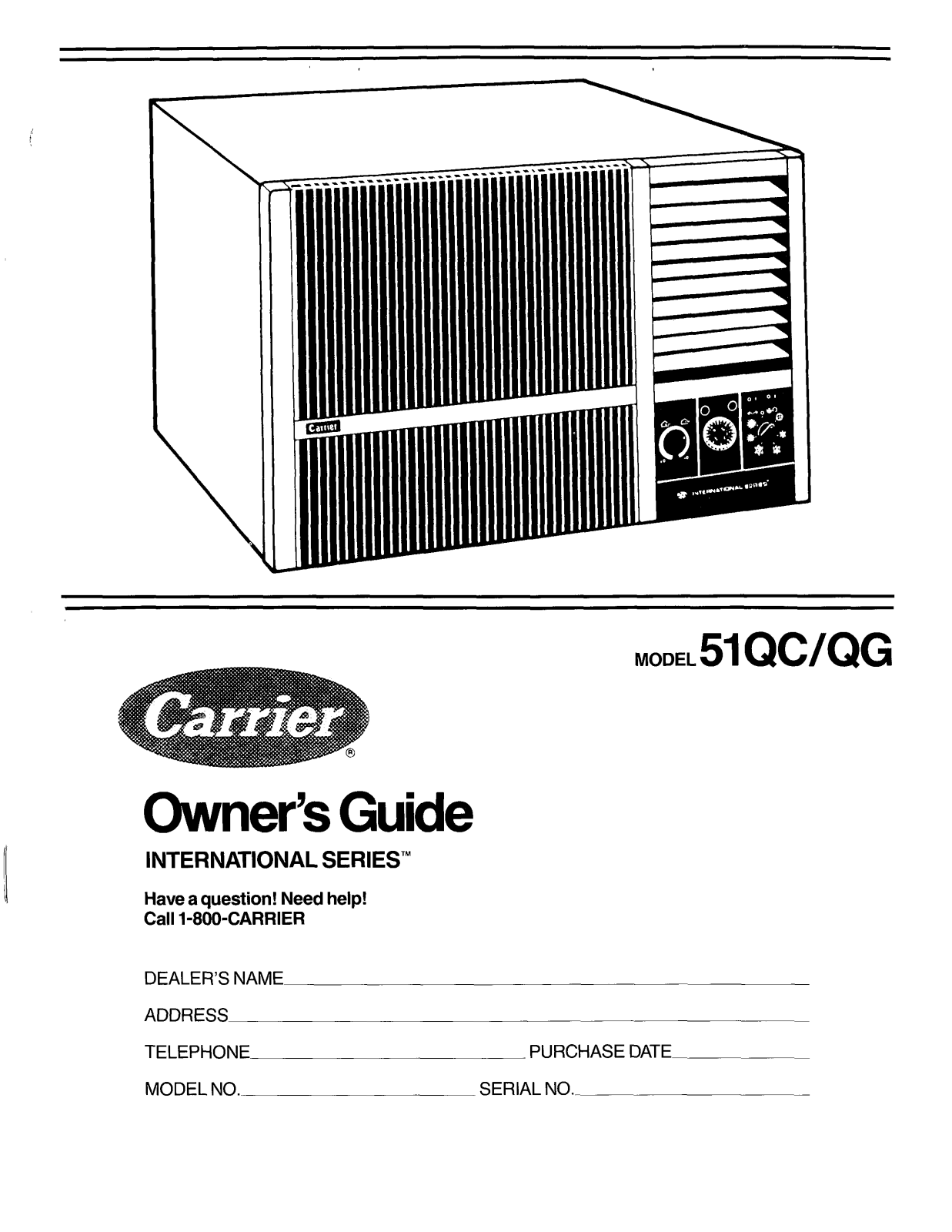 Carrier 51QC-QG User Manual