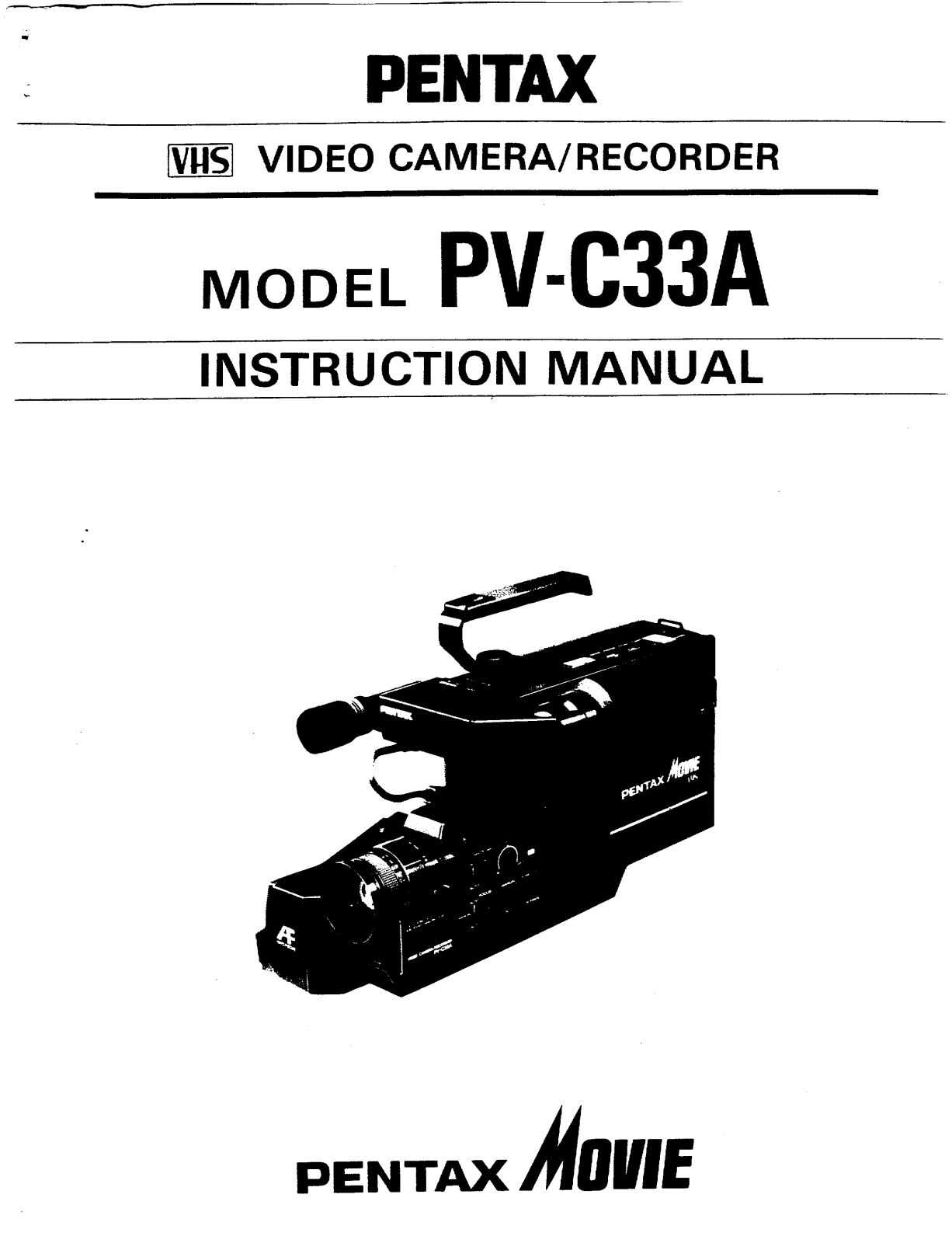 Pentax PVC33A User Manual