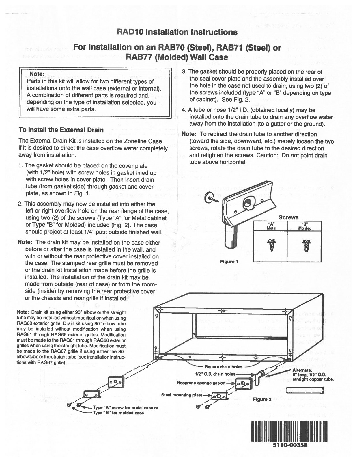 GE RAD10 Installation Guide