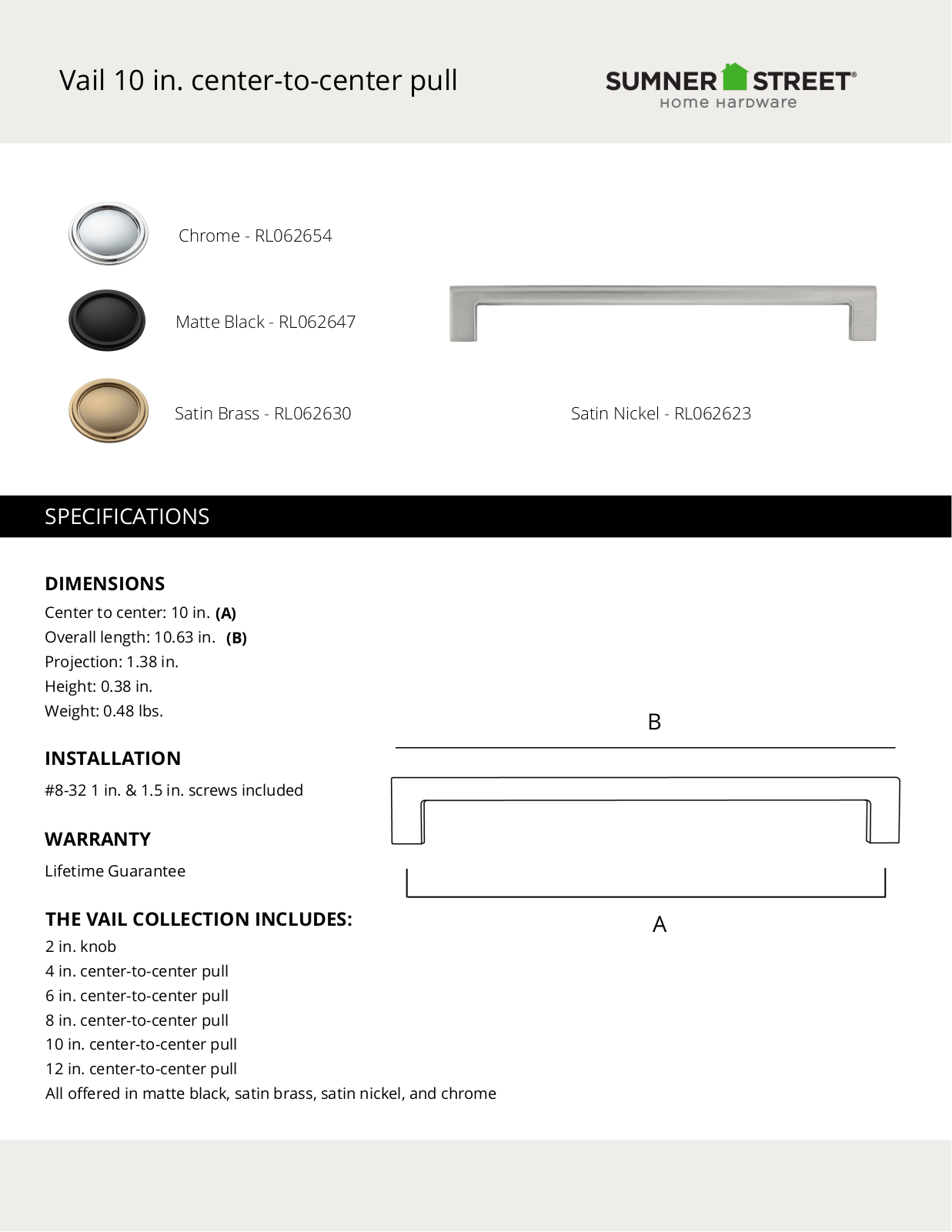 Sumner Street Home Hardware CTHD1205 Specifications - ManualMachine.com