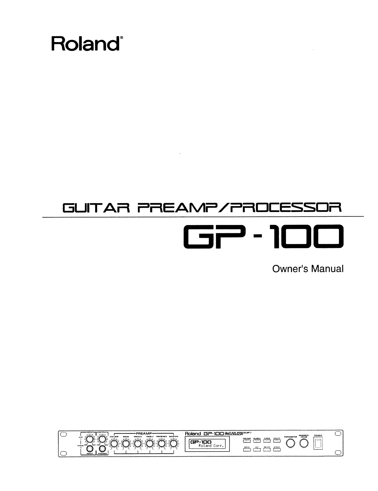 Roland GP-100 User Manual