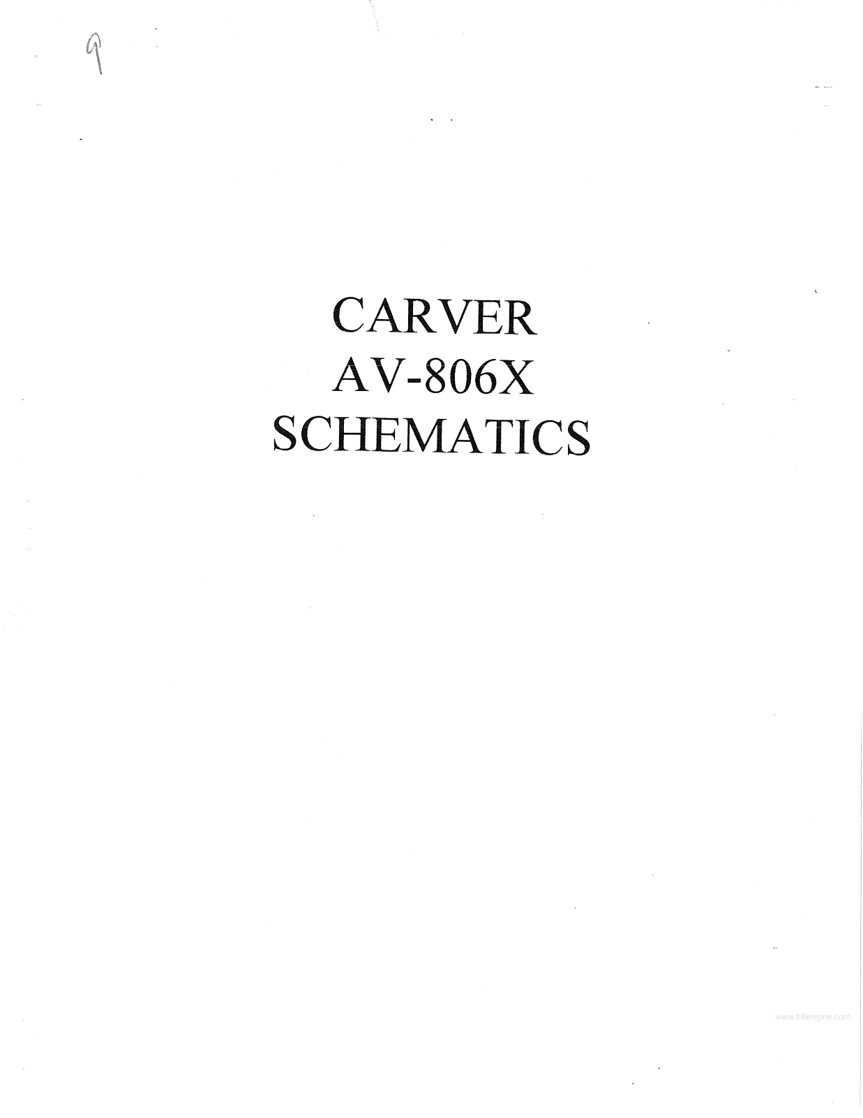 Carver AV806X Schematic - ManualMachine.com