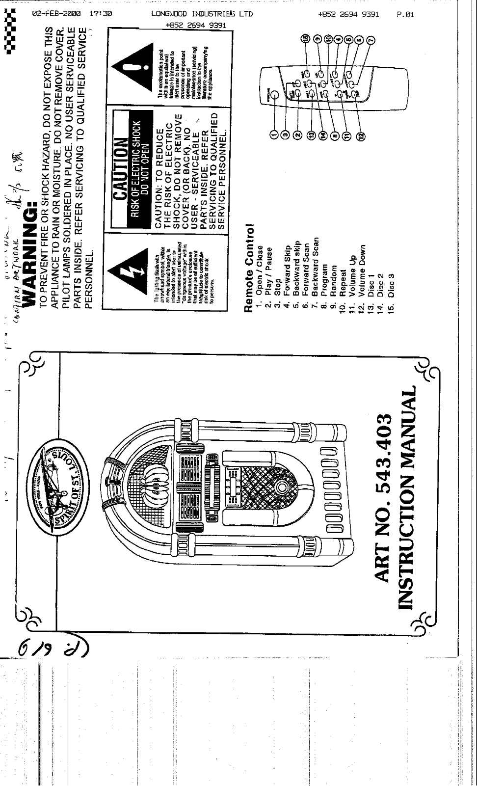 Polyconcept 543403 Users Manual