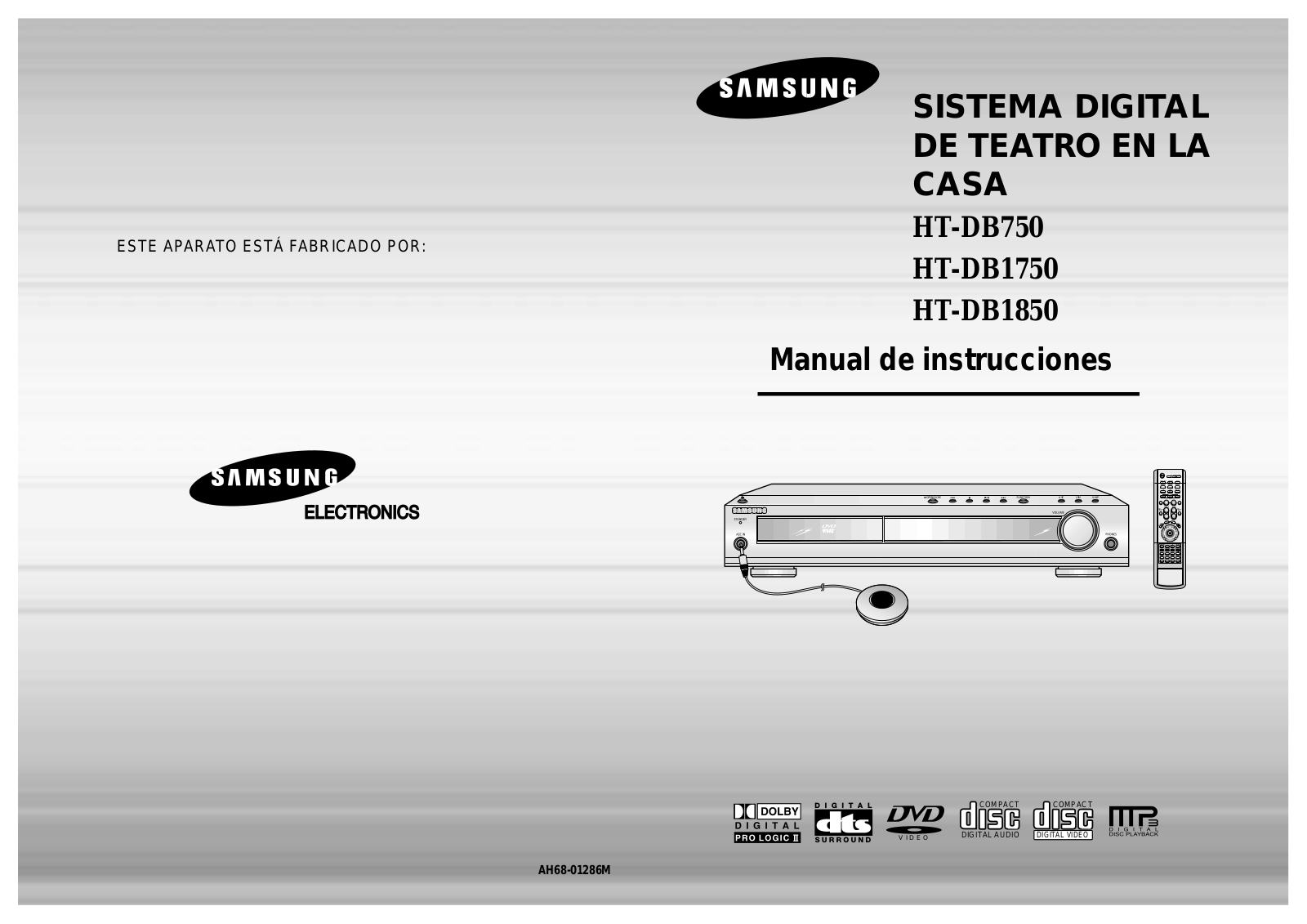 Samsung HT-DB1750, HT-DB1850 User Manual