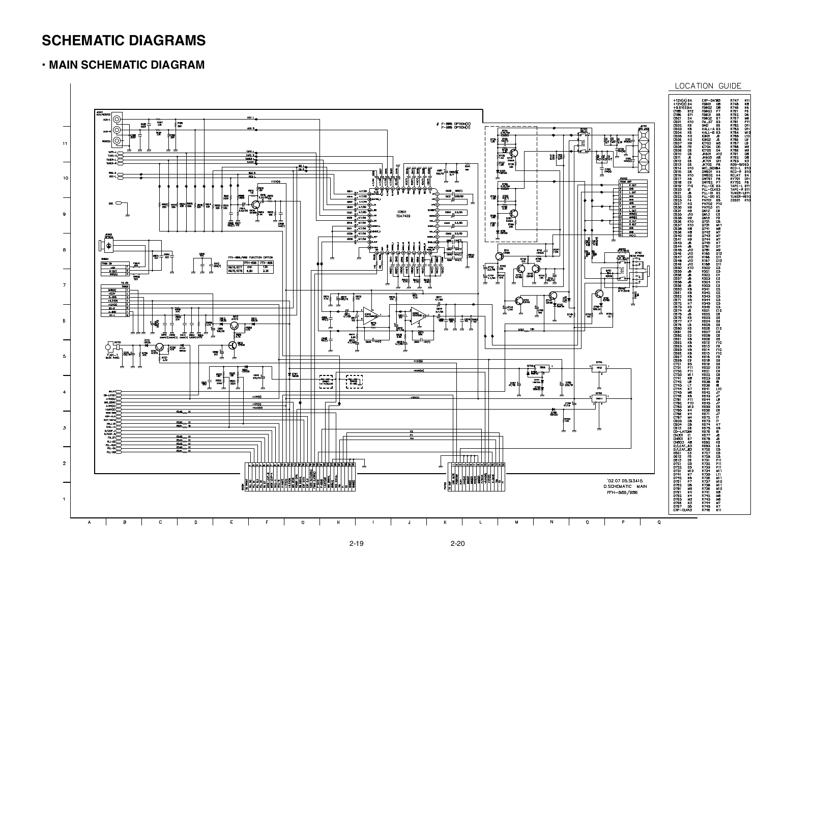 LG FFH 986 Diagram