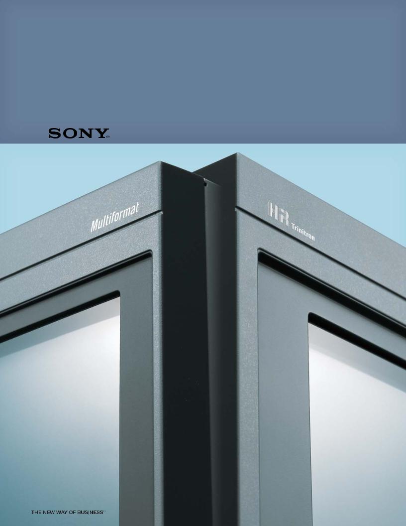 Sony BVM-A Service Manual