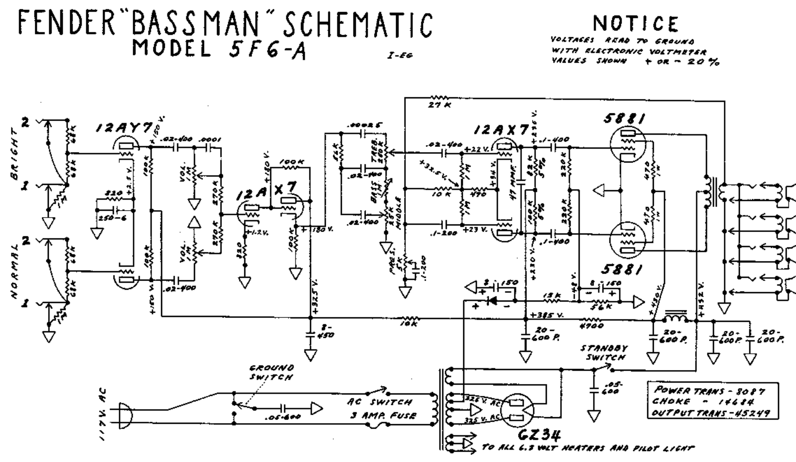 Marshall 5F6-A Schematic