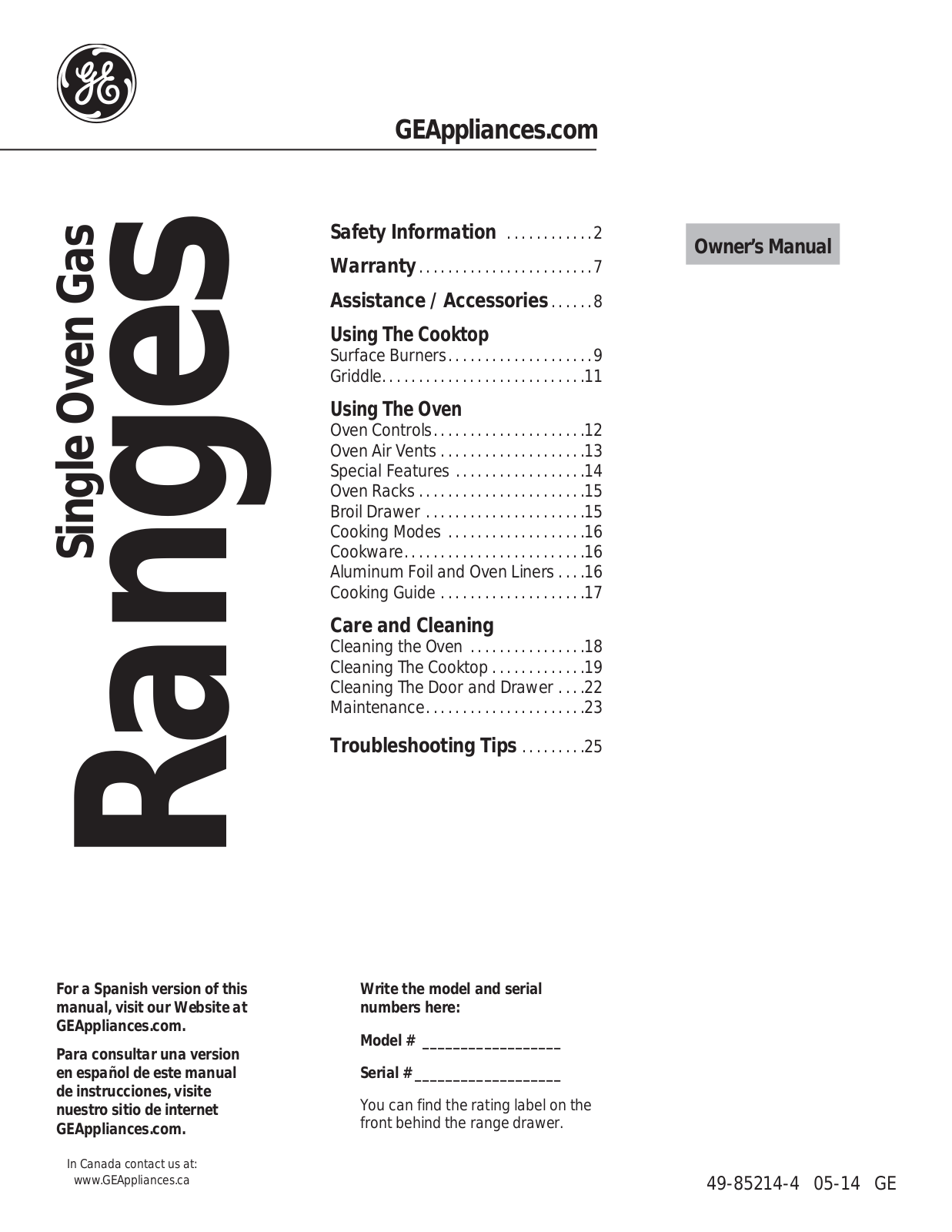 Hotpoint RGB530DEHBB User Manual