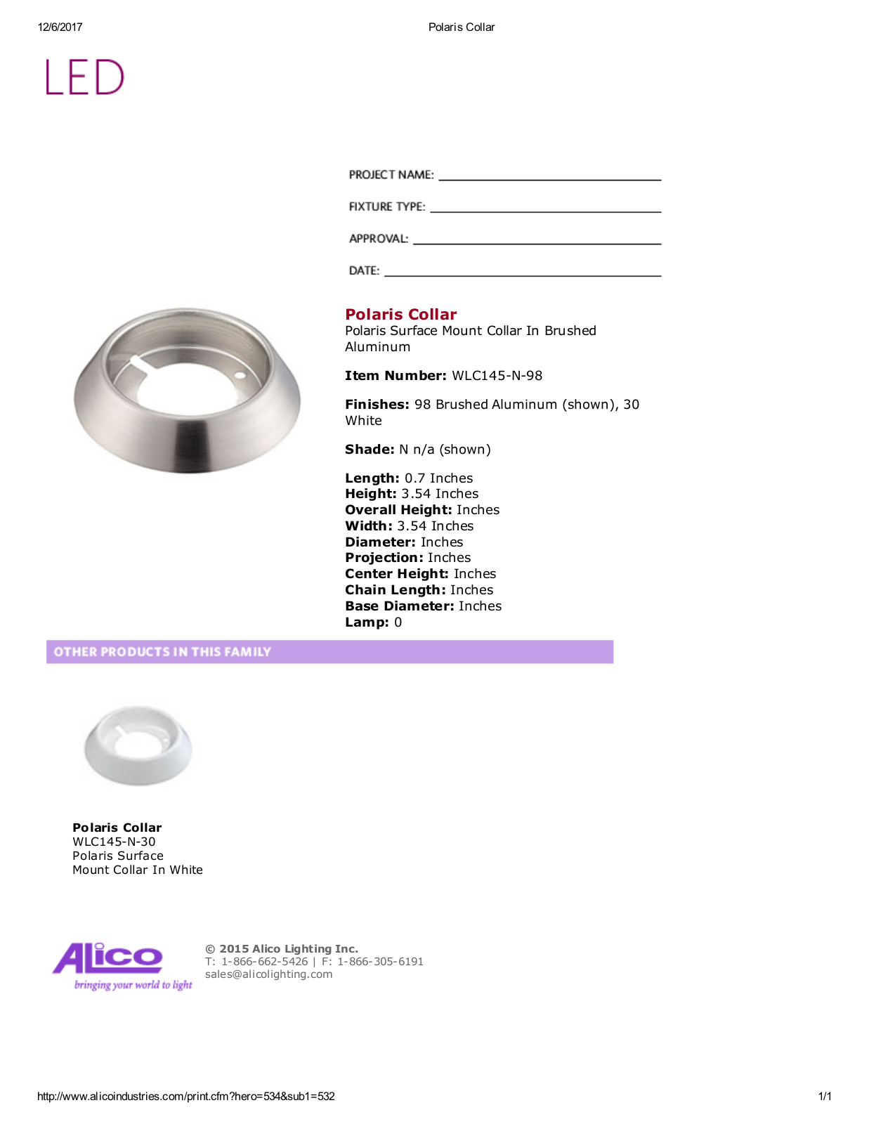 Alico LED2069 Specifications - ManualMachine.com