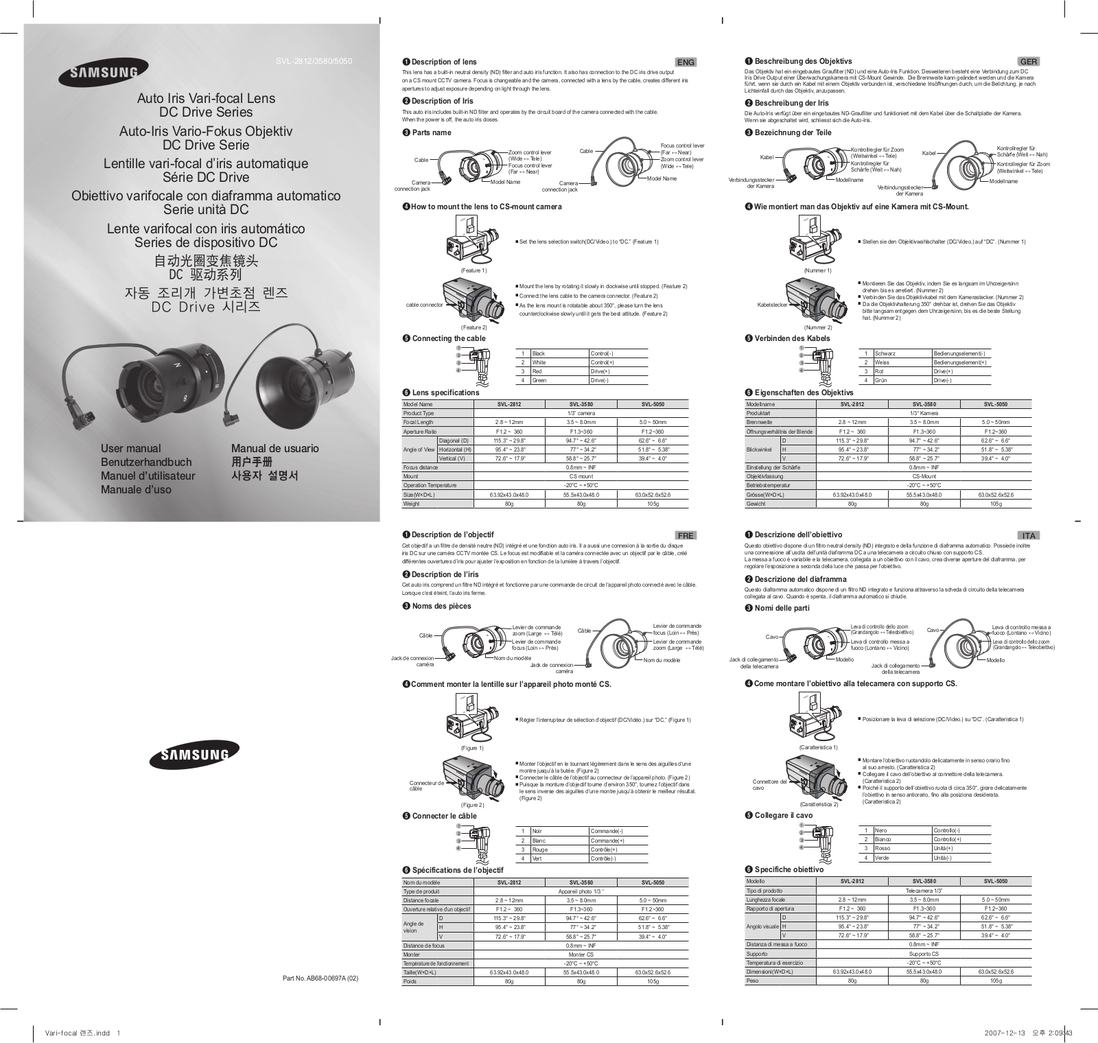 Samsung SVL-3580, SVL-2812, SVL-5050 User Manual