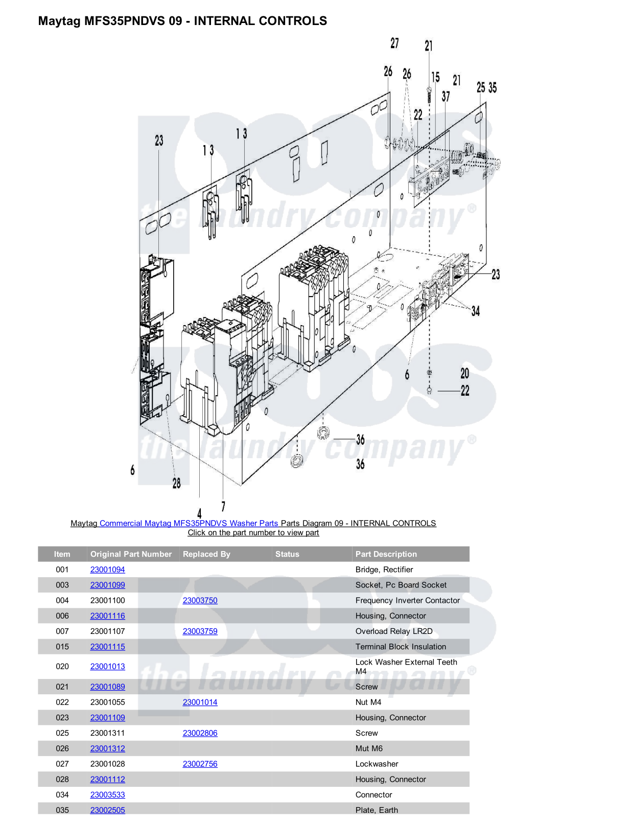 Maytag MFS35PNDVS Parts Diagram