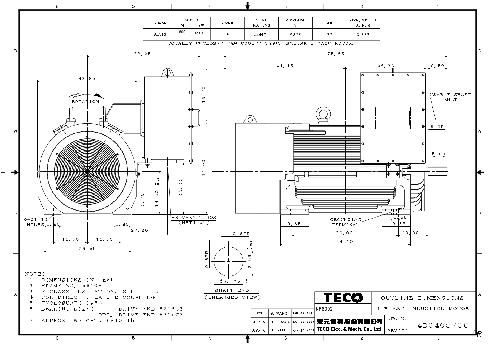 Teco KF8002 Reference Drawing