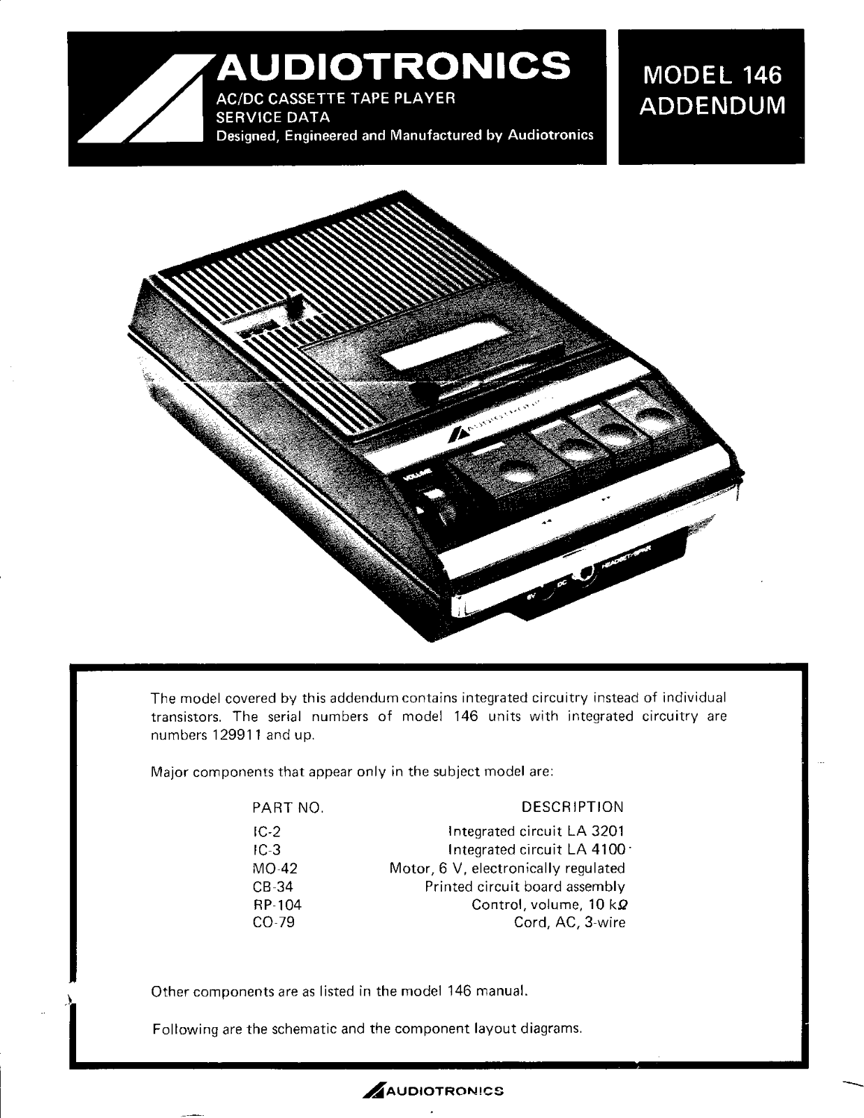 Audiotronics 146ADM User Manual - ManualMachine.com