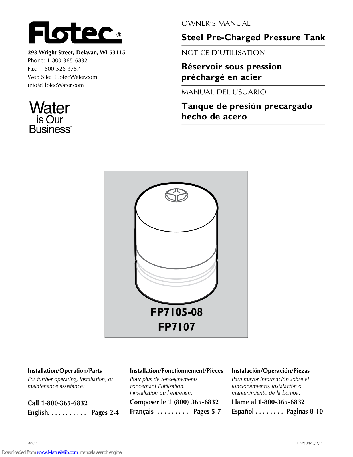 Flotec FP7105-08, FP7107 Owner's Manual